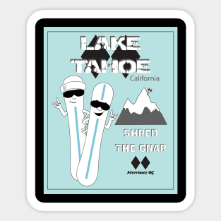 Lake Tahoe skiing Sticker